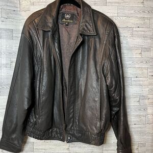 Aberdeen Distressed Genuine Leather bomber jacket size 42 mens